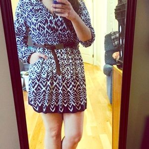 Short blue casual summer dress